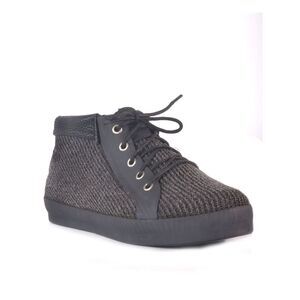 DAV Womens Black Hampton Tweed Round Toe Platform Athletic Sneakers Shoes 7